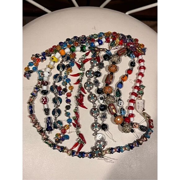 12 New Strands of Various Size, Shape & Color DIY Artisan Glass Plastic Beads - Picture 1 of 5